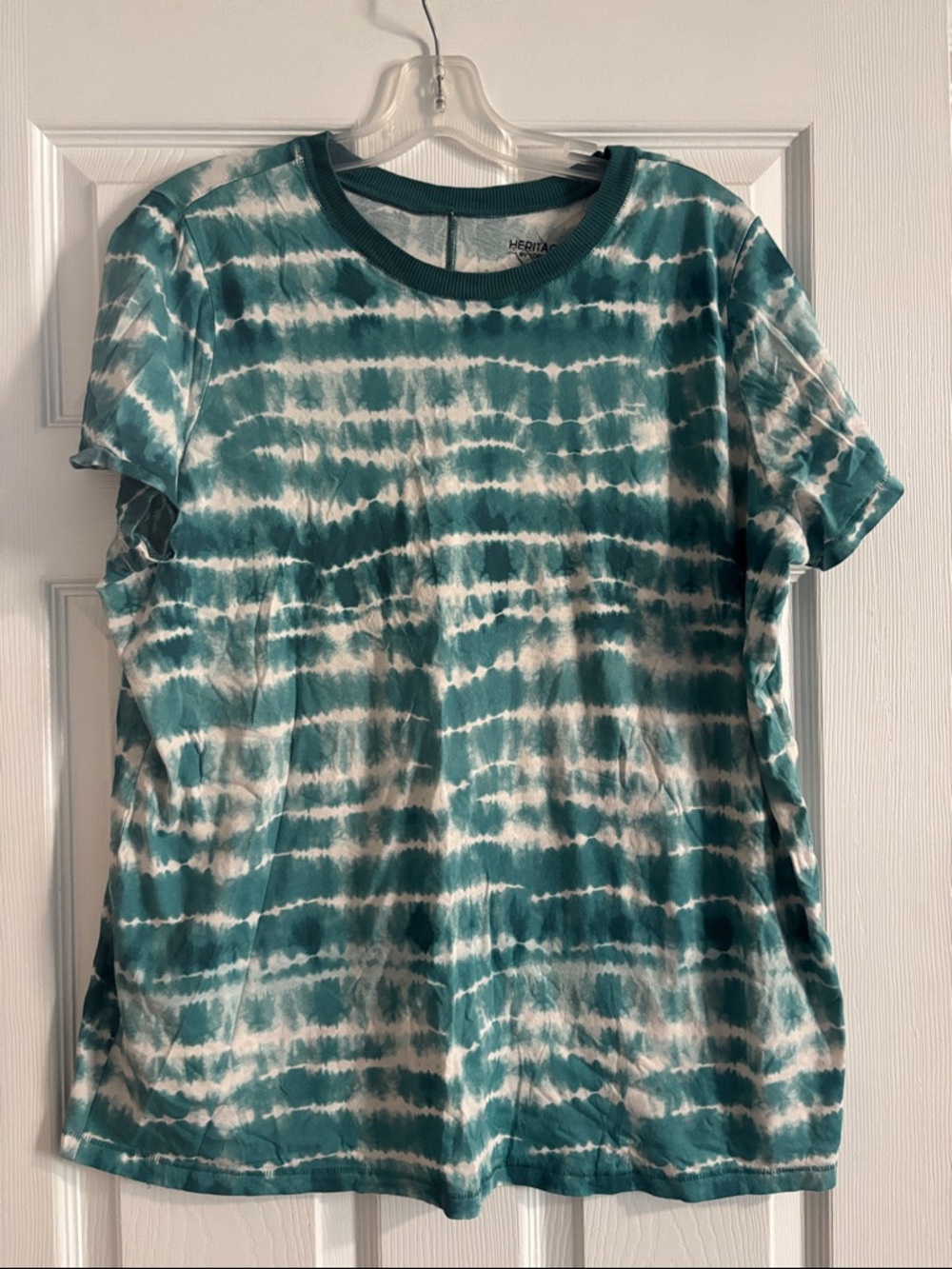 torrid Teal and White Tie-Dye Short Sleeve Tee